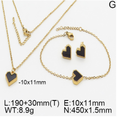 Stainless steel jewelry necklace earring bracelet set wholesale