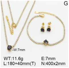 Stainless steel jewelry necklace earring bracelet set wholesale