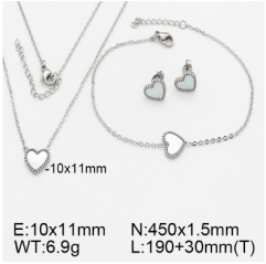 Stainless steel jewelry necklace earring bracelet set wholesale