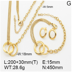 Stainless steel jewelry necklace earring bracelet set wholesale