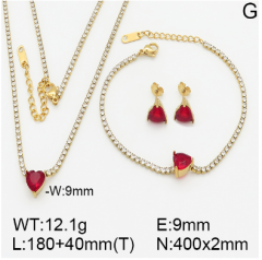 Stainless steel jewelry necklace earring bracelet set wholesale