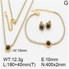 Stainless steel jewelry necklace earring bracelet set wholesale