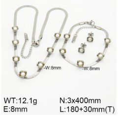 Stainless steel jewelry necklace earring bracelet set wholesale