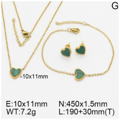 Stainless steel jewelry necklace earring bracelet set wholesale