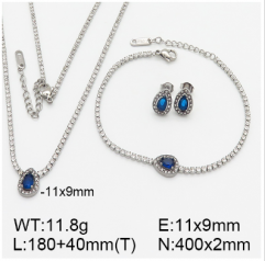 Stainless steel jewelry necklace earring bracelet set wholesale