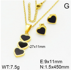 Stainless steel jewelry necklace earring set wholesale