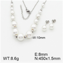 Stainless steel jewelry necklace earring set wholesale