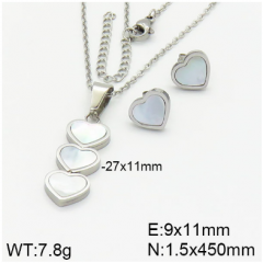 Stainless steel jewelry necklace earring set wholesale