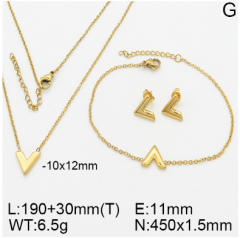 Stainless steel jewelry necklace earring bracelet set wholesale