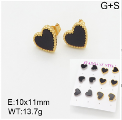 Stainless steel jewelry Fashion Earrings 6 pcs wholesale