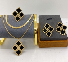 Stainless steel jewelry Necklace Earrings ring set Wholesale