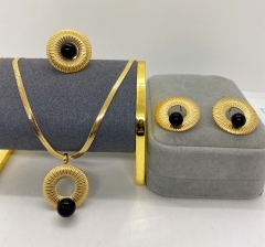 Stainless steel jewelry Necklace Earrings ring set Wholesale