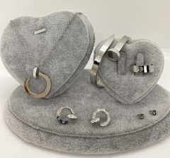 Stainless steel jewelry Necklace Earrings Ring bracelet set Wholesale