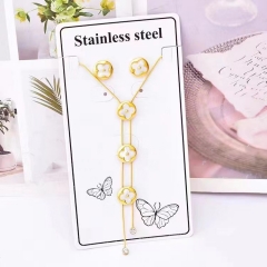 Stainless steel jewelry Necklace Earrings set Wholesale