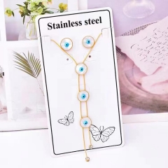 Stainless steel jewelry Necklace Earrings set Wholesale