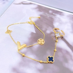 Stainless steel jewelry Women bracelet+ring Wholesale