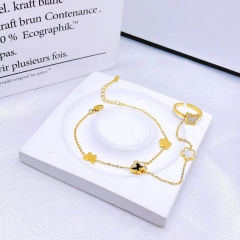Stainless steel jewelry Women bracelet+ring Wholesale