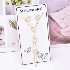 Stainless steel jewelry Necklace Earrings set Wholesale