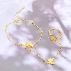 Stainless steel jewelry Women bracelet+ring Wholesale