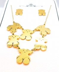 Stainless steel jewelry Necklace Earrings set Wholesale