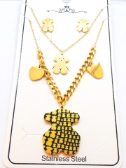 Stainless steel jewelry Necklace Earrings set Wholesale