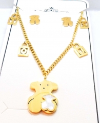 Stainless steel jewelry Necklace Earrings set Wholesale