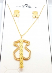 Stainless steel jewelry Necklace Earrings set Wholesale