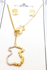 Stainless steel jewelry Necklace Earrings set Wholesale
