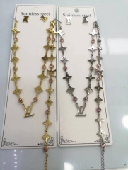 Stainless steel jewelry Necklace Earrings Bracelet set Wholesale