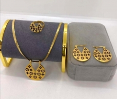 Stainless steel jewelry Necklace Earrings Ring set Wholesale