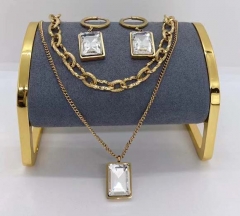 Stainless steel jewelry Necklace Earrings set Wholesale