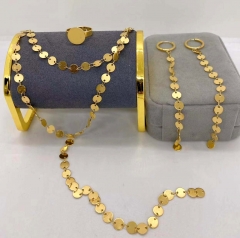 Stainless steel jewelry Necklace Earrings Ring set Wholesale