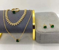 Stainless steel jewelry Necklace Earrings Ring set Wholesale