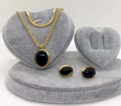 Stainless steel jewelry Necklace Earrings set Wholesale