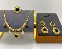 Stainless steel jewelry Necklace Earrings Ring set Wholesale