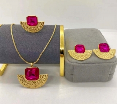 Stainless steel jewelry Necklace Earrings Ring set Wholesale