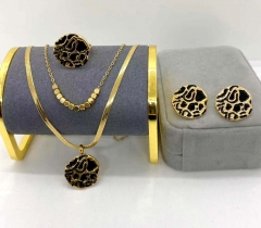 Stainless steel jewelry Necklace Earrings Ring set Wholesale
