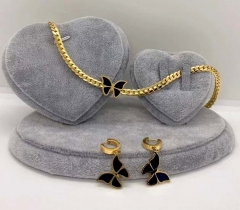 Stainless steel jewelry Necklace Earrings set Wholesale