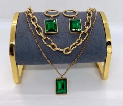Stainless steel jewelry Necklace Earrings set Wholesale