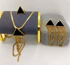 Stainless steel jewelry Necklace Earrings Ring set Wholesale