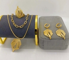 Stainless steel jewelry Necklace Earrings Ring set Wholesale