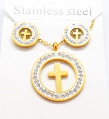 Stainless steel jewelry Necklace Earrings set Wholesale