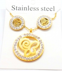 Stainless steel jewelry Necklace Earrings set Wholesale