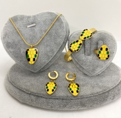 Stainless steel jewelry Necklace Earrings ring bracelet set Wholesale
