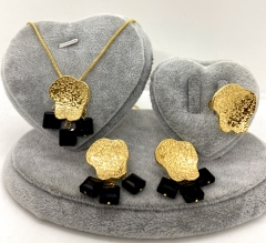Stainless steel jewelry Necklace Earrings Ring set Wholesale