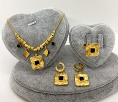 Stainless steel jewelry Necklace Earrings Ring set Wholesale