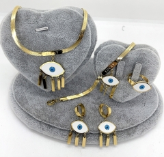 Stainless steel jewelry Necklace Earrings Ring bracelet set Wholesale