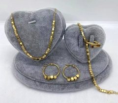 Stainless steel jewelry Necklace Earrings Ring bracelet set Wholesale