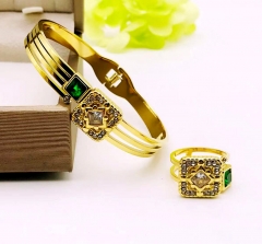 Stainless steel jewelry Bracelet and Ring set Wholesale