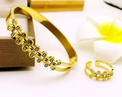 Stainless steel jewelry Bracelet and Ring set Wholesale